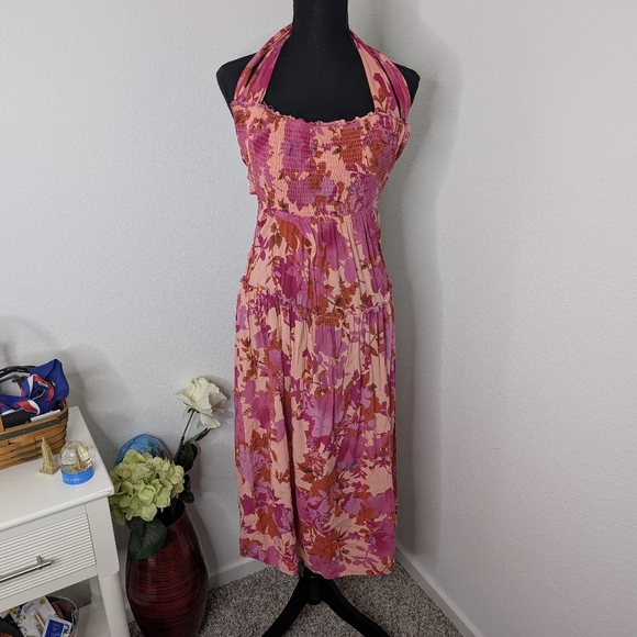 Hello Molly Wander To The Sun Midi Dress Pink Floral - Picture 6 of 10
